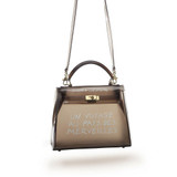 Voyage Clear Mini Hermes Inspired Bag - Black