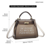 Voyage Clear Mini Hermes Inspired Bag - Black