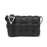 Cassie Designer Inspired Padded Cassette Bag - Black