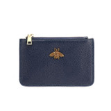 Carrie Bee Leather Key Pouch - Navy