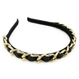 Missy Designer Inspired Chain Headband - Black