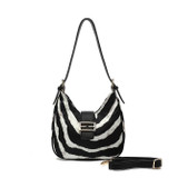 Mona Nylon Designer Inspired Bag - Zebra Print