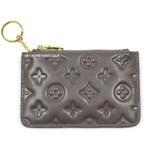 Ines Real Leather Designer Inspired Key Pouch - Grey