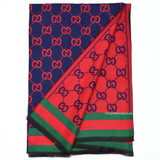 Whitney Reversible Scarf - Navy / Red