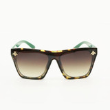 Rome Striped Bee Sunglasses - Tortoise