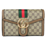 Pippa Striped Monogram Bag - Taupe