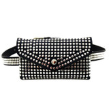 Daney Mini Designer Inspired Studded Belt Bag - Black