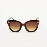 Miami Striped Bee Sunglasses - Brown
