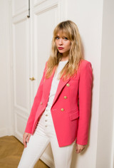 Victoria Balmain Inspired Tailored Blazer - Fuchsia