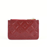 Ines Real Leather Designer Inspired Key Pouch - Wine Red