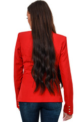 Victoria Balmain Inspired Tailored Blazer - Red