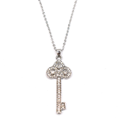 Deliah Tiffany's Inspired Key Necklace - Silver