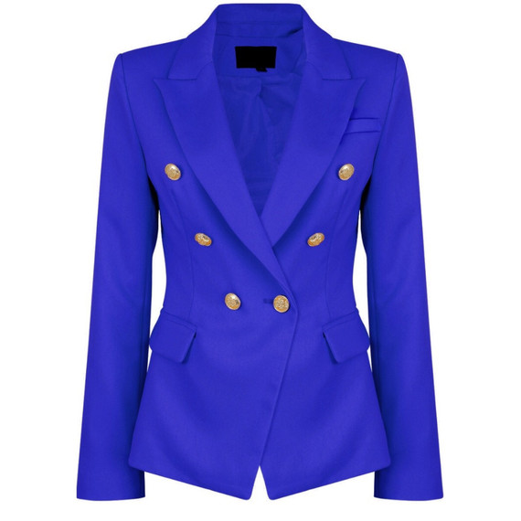 Victoria Balmain Inspired Tailored Blazer - Royal Blue