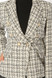 Carina Knit Thread Balmain Inspired Blazer - Beige