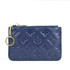Ines Real Leather Designer Inspired Key Pouch - Navy