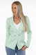 Victoria Gold Button Double Breasted Tailored Blazer - Mint