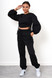 Zoe Designer Inspired Tie Ruching Loungewear Set - Black