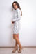 Mila Sequin Long Sleeve Mini Dress White & Silver