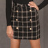 Lottie Check Tweed Designer Inspired Skirt in black