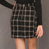 Lottie Check Tweed Designer Inspired Skirt in black back view