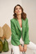 Georgia Knitted Hopsack Balmain Inspired Tailored Blazer - Green