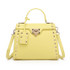 Lara Studded Top Handle Bag - Yellow
