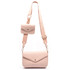 Taylor Designer Inspired Monogram Multi Pochette Bag - Pink