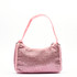 Alba Designer Inspired Crystal Nylon Bag - Pink