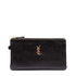 Rosa Designer Inspired Real Leather Wristlet Purse - Black