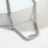 Christina CD Initial Choker Chain Necklace - Silver