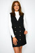 Krissy Designer Inspired Tweed Pinafore Dress - Black