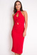 Isla Twist Front Midi Dress - Red