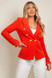 Victoria Gold Button Double Breasted Tailored Blazer - Coral