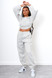 Zoe Designer Inspired Tie Ruching Loungewear Set - Grey