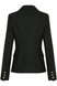 Victoria Gold Button Double Breasted Tailored Blazer - Black PU Leather