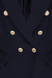 Alexandra Gold Button Double Breasted Tailored Blazer - Navy