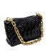 Angel Designer Inspired Chain Padded Cassette Bag - Black