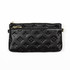 Ronel Real Leather Designer Inspired Wristlet Purse - Black