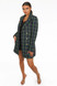 Diana Plaid Double Breasted Tailored Coat - Green