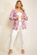 Annabelle Designer Inspired Scarf Print Blazer - Pink