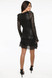 Kelby Long Sleeve Sequin Wrap Mini Dress - Black