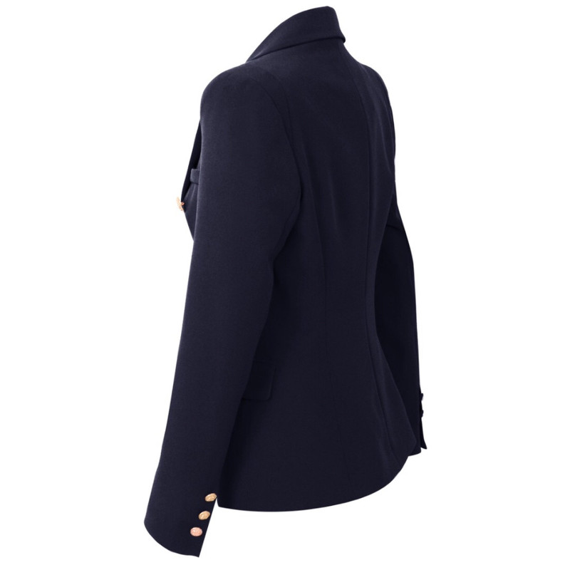 embroidered double-breasted blazer with gold buttons – ROYALE