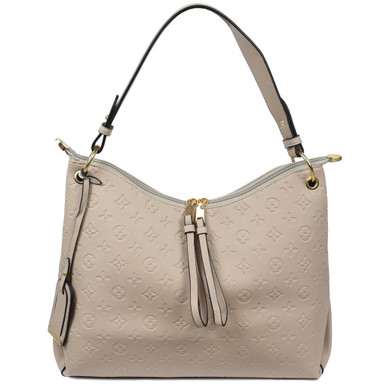 Jeah Designer Inspired Monogram Shoulder Bag - Nude - Style Of Beyond