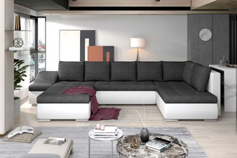 Liverpool U shaped sofa bed with storage B02/S17