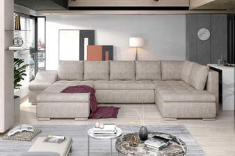 Liverpool U shaped sofa bed with storage D21