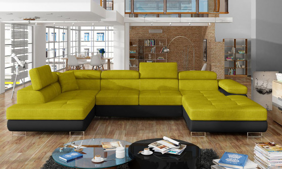 Sheffield U shaped sofa bed with storage O68/S11