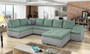 Liverpool U shaped sofa bed with storage S34/S83