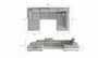 Sheffield U shaped sofa bed with storage B03/S33