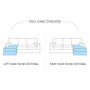 Sheffield U shaped sofa bed with storage B03/S33