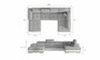 Sheffield U shaped sofa bed with storage D85/D90